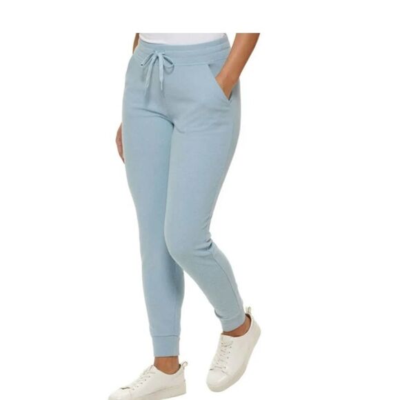 Andrew Marc NY Drawstring Soft Ribbed Active Pants Joggers, Blue,Small, NWT - Picture 1 of 8